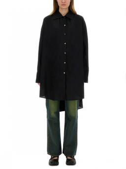 Our Legacy - Black Shirt Collar Midi Dress