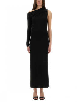 Courreges - Black One Shoulder Maxi Dress