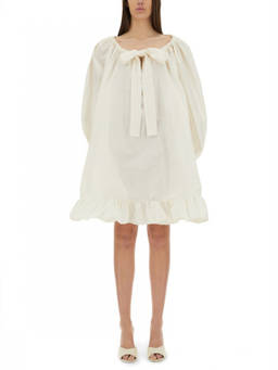 Patou - White Round Neck Mini Dress