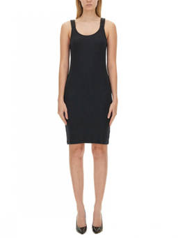 Helmut Lang - Black Scoop Neck Knee Length Dress (XS)