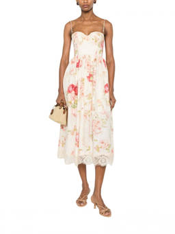 Zimmermann - Pink Rose light Midi Dress (M)