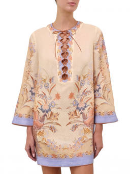 Zimmermann - Beige Floral Mini Dress