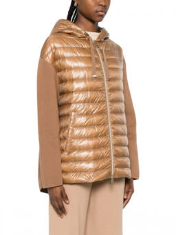 Herno - Brown Quilted Hood Jacket
