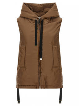 Max Mara - Brown Solid Hood Jacket (XXS)