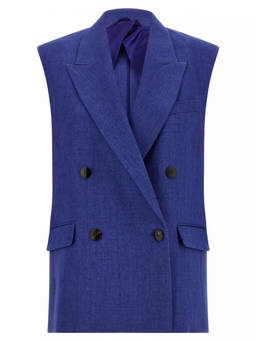 Max Mara - Blue Peaked Lapel Jacket