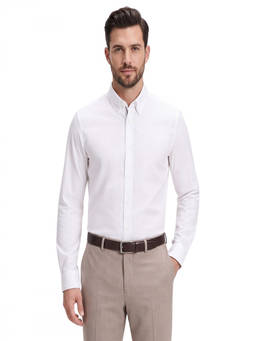Boss - White Slim Solid Shirt
