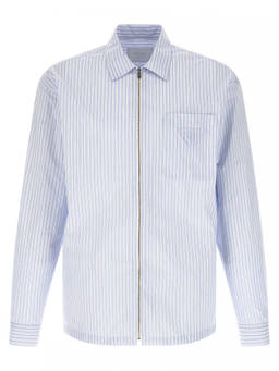 PRADA - Light Blue Zip Up Shirt