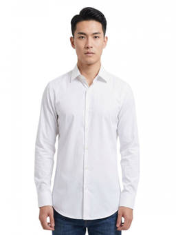 Boss - White Slim Solid Shirt