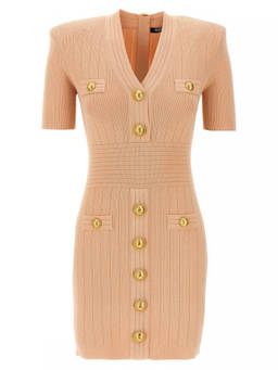 BALMAIN - Pink Chiocciola Dress (2XL)