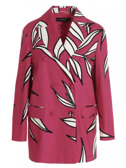 ROCHAS - Fuchsia Floral Print Blazer Jacket