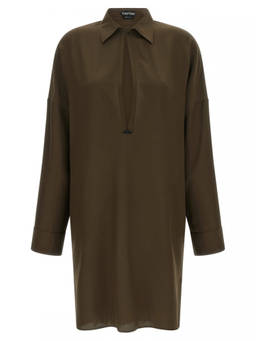 Tom Ford - Green Shirt Collar Mini Dress