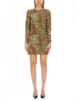 Moschino - Leopard Round Neck Mini Dress (S)