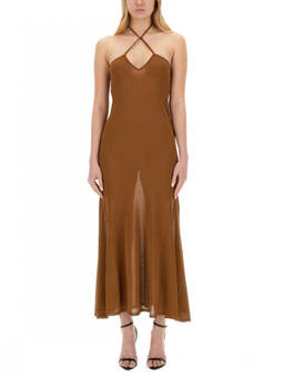 Tom Ford - Brown Halter Neck Maxi Dress (XS)