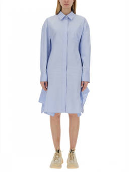 Stella McCartney - Blue Shirt Collar Knee Length Dress