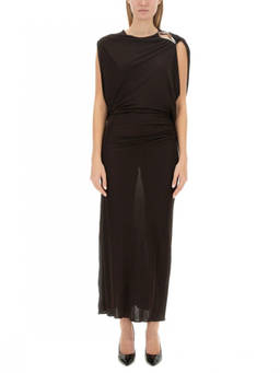 Lanvin - Brown Round Neck Maxi Dress (S)
