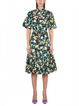 La Double J - Multicolor Shirt Collar Midi Dress