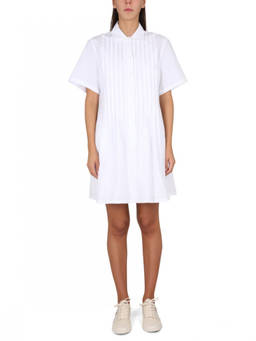 Kenzo - White Pleated Shirt Collar Mini Dress (S)