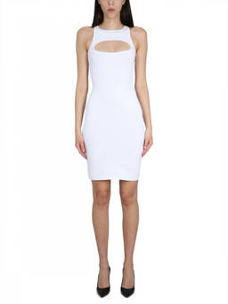 Dsquared2 - White Round Neck Knee Length Dress