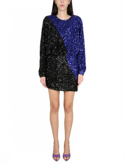 Rotate Birger Christensen - Multicolor Round Neck Mini Dress