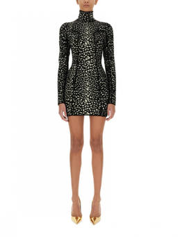 Roberto Cavalli - Multicolor Turtle Neck Mini Dress (S)