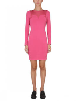 Moschino - Fuchsia Round Neck Mini Dress (M)