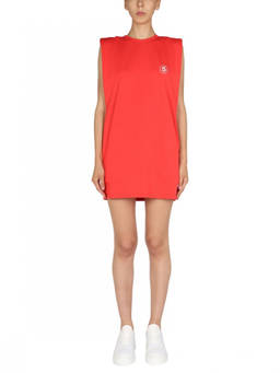Department 5 - Red Logo Crew Neck Mini Dress (M)