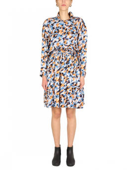 Kenzo - Multicolor Abstract Mock Collar Dress