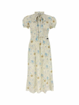 Miu Miu - White Long Crape De Chine Dress (XS)