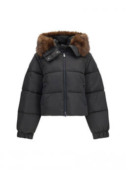Pinko - Black Solid Hood Jacket