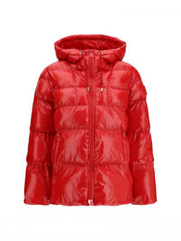 Pinko - Red Quilted Hood Jacket