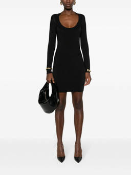 Saint Laurent - Black Decollete Mini Dress