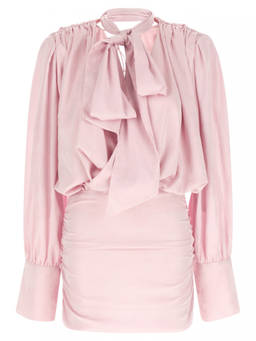 Rotate Birger Christensen - Pink Full Sleeves Mini Dress