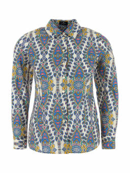 Etro - MultiColor Printed Stretch Poplin Shirt (M)