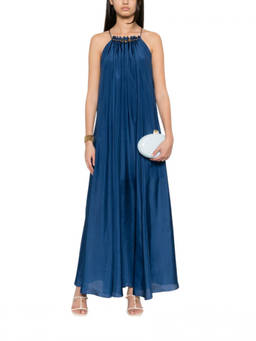 Zimmermann - Blue Embellished Halter Neck Maxi Dress
