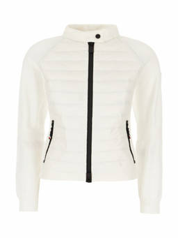 Moncler - White Solid Mock Collar Jacket (S)