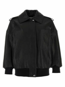 Alexander McQueen - Black Leather Oversize Jacket (S)