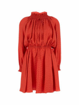 Fendi - Red Silk Jacquard Dress