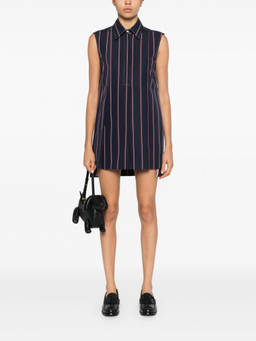 Thom Browne - Navy Blue Rwb-stripe Shirt Dress (S)
