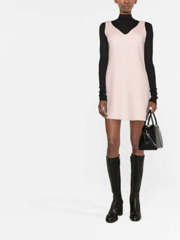Parosh - Light Pink Sleeveless Wool Minidress (XS)