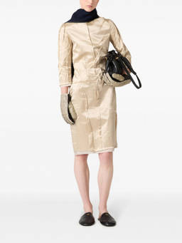 Miu Miu - Beige Crepe Satin Silk Dress (XS)
