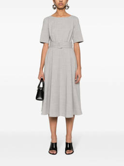 Parosh - Grey Dart-Detail Dress (M)
