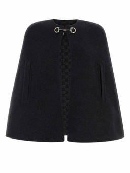 Gucci - Dark Grey Wool Blend Cape