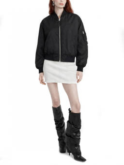 THE ATTICO - Black Solid Mock Collar Jacket
