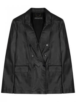 Department 5 - Black Solid Notched Lapel Jacket (XL)