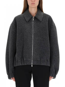 Helmut Lang - Grey Solid Shirt Collar Jacket (L)