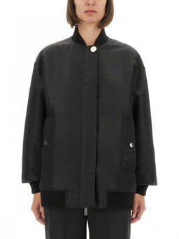 Sportmax - Black Solid Mock Collar Jacket