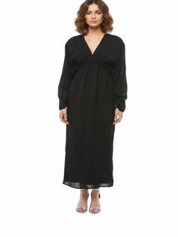 HERSKIND - Black V Neck Maxi Dress