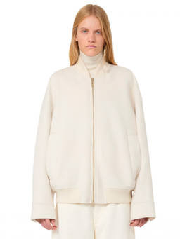 Sportmax - Off White Mock Collar Jacket