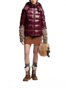 Moncler - Red Quilted Hood Jacket (L)