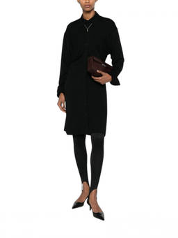 Toteme - Black Shirt Collar Knee Length Dress